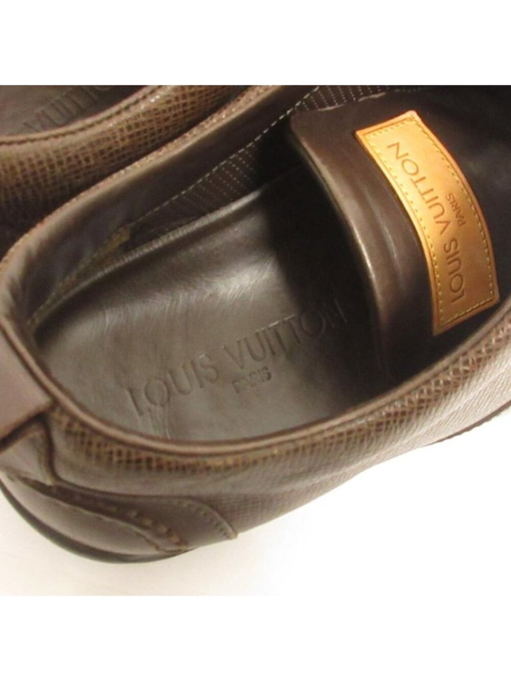 Louis Vuitton Sneakers Shoes Leather GO 6.5 Brown - Picture 7 of 7